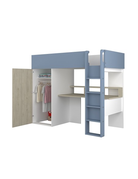 Cama estudio con armario 90x200cm FLOW