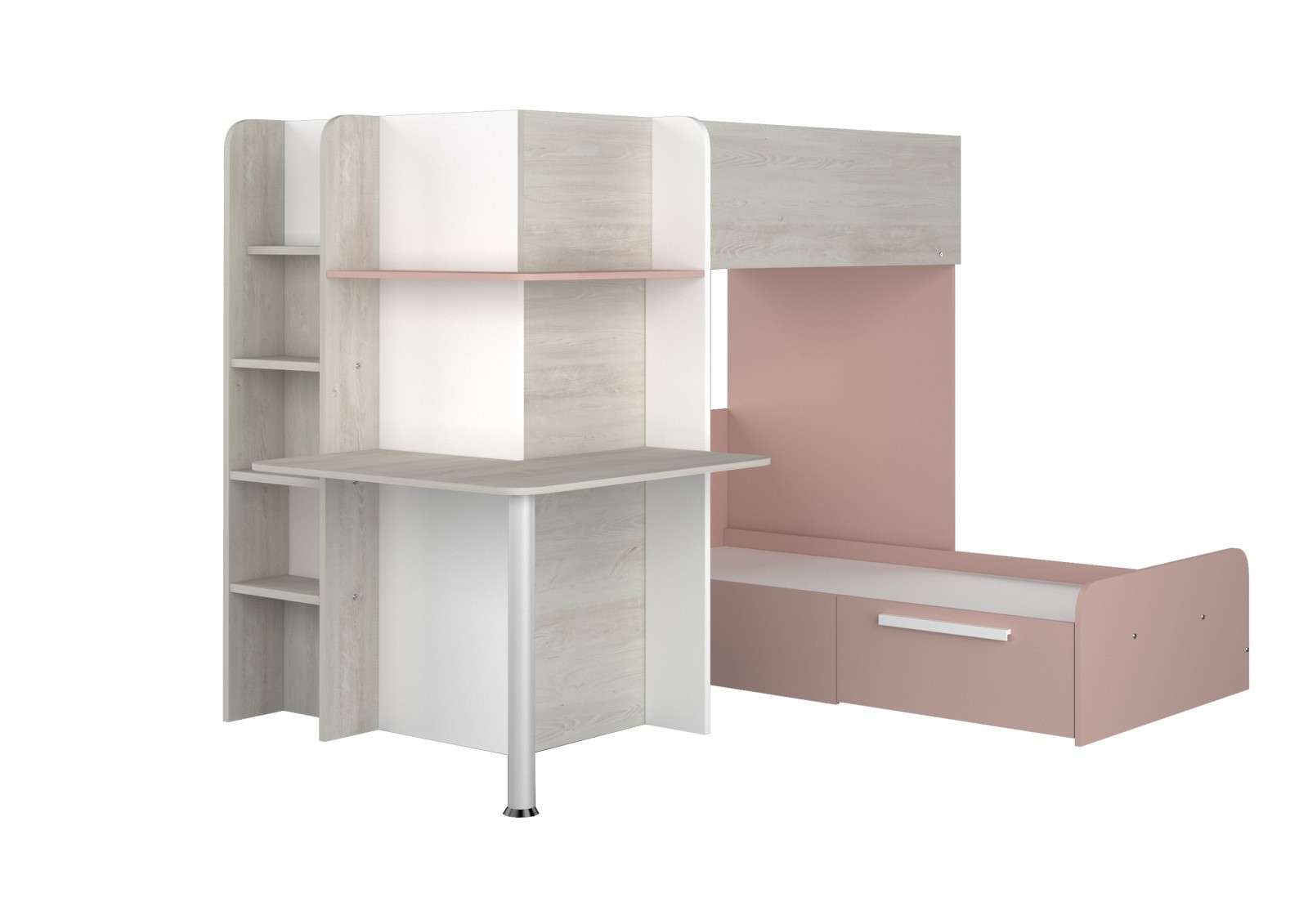 Bunkbed 90x190cm with desk, drawer and...