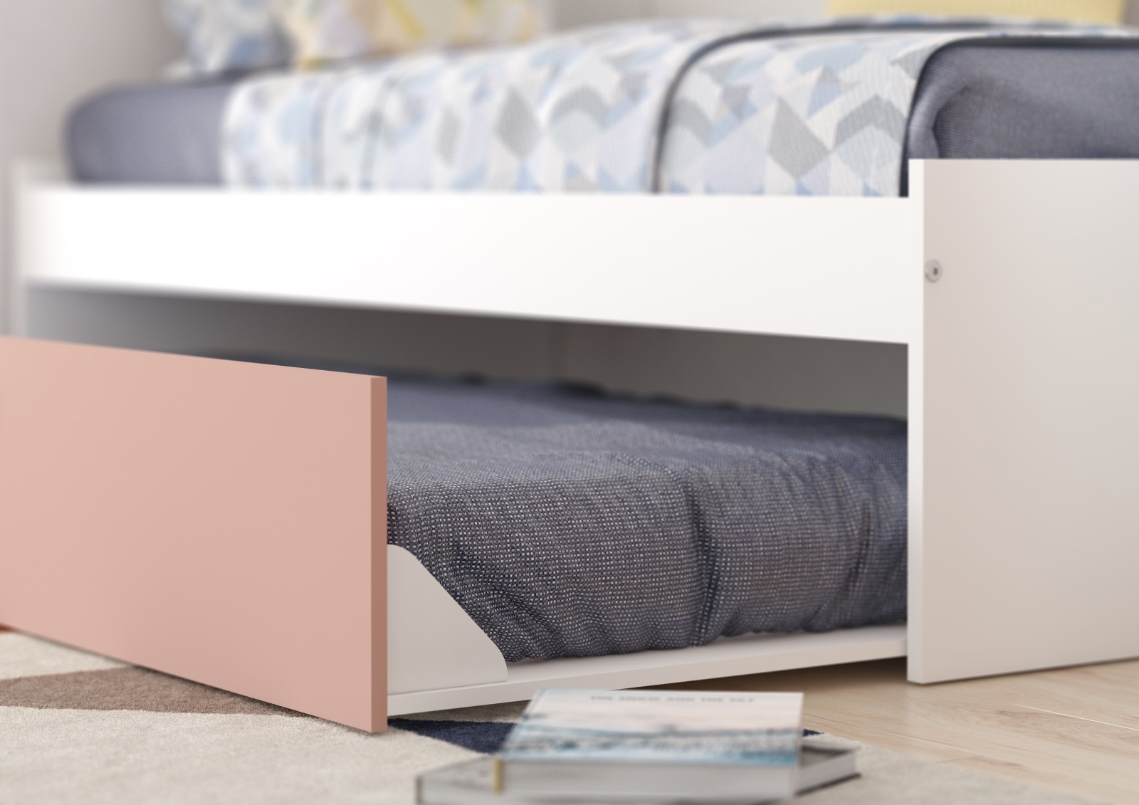 Habitación puente 90x200 con armarios y cama...