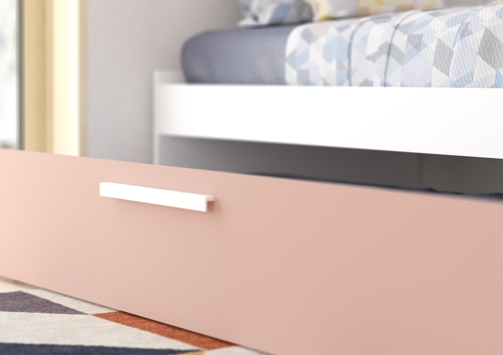 Habitación puente 90x200 con armarios y cama...