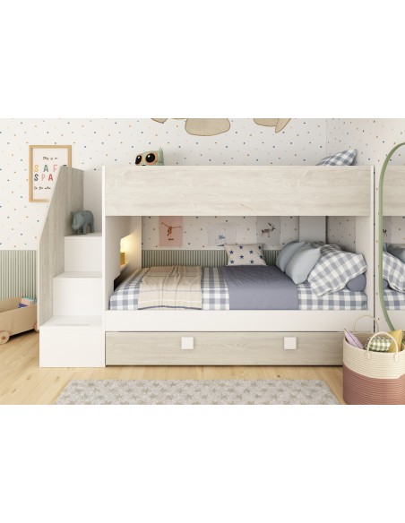 Bunk Bed with Pull-Out Bed 90x200cm Easy.