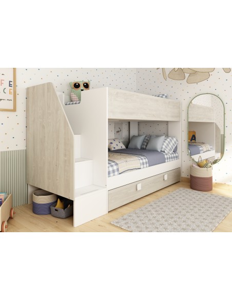 Bunk Bed with Pull-Out Bed 90x200cm Easy.