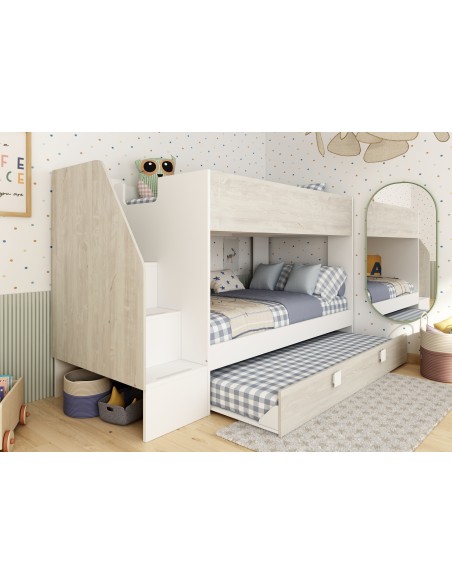 Bunk Bed with Pull-Out Bed 90x200cm Easy.