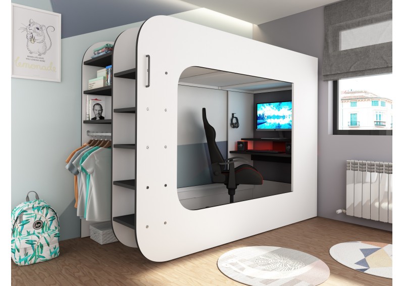 Gamer bunkbed 90x200cm. Mspace FrostByte