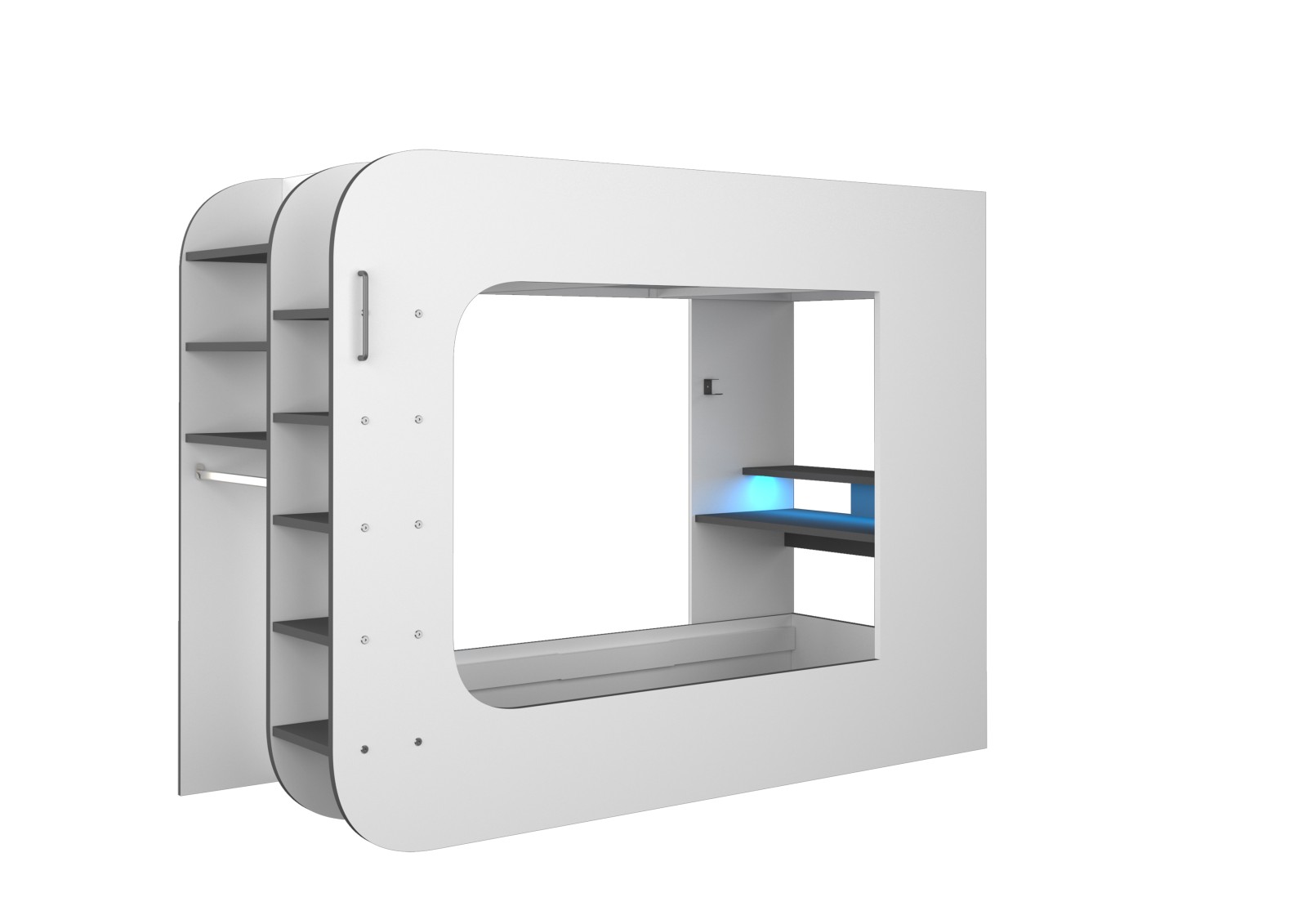 Gamer bunkbed 90x200cm. Mspace FrostByte