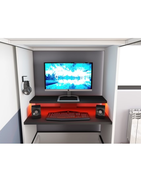 Litera Gamer 90x200cm. Mspace FrostByte