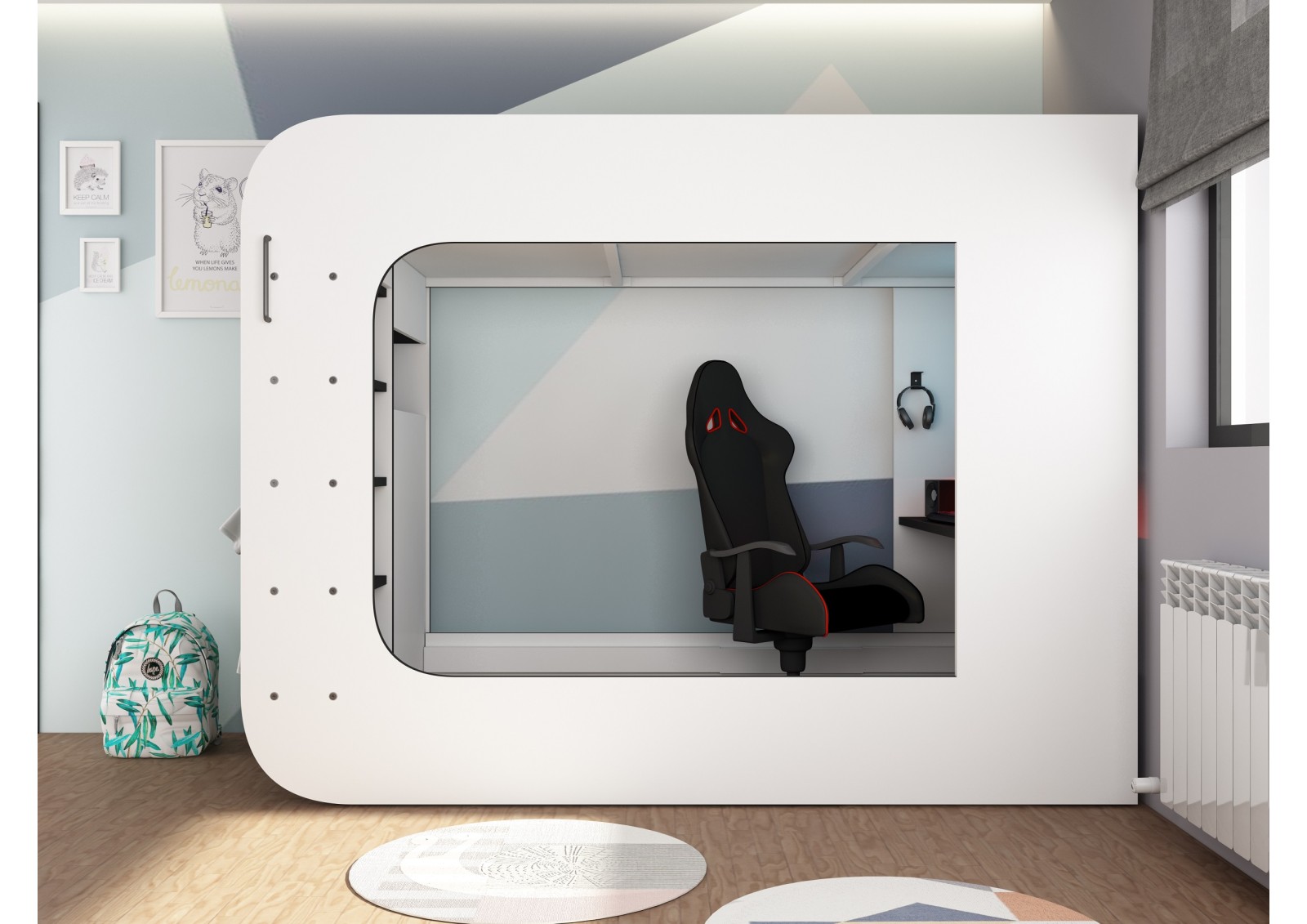 Litera Gamer 90x200cm. Mspace FrostByte