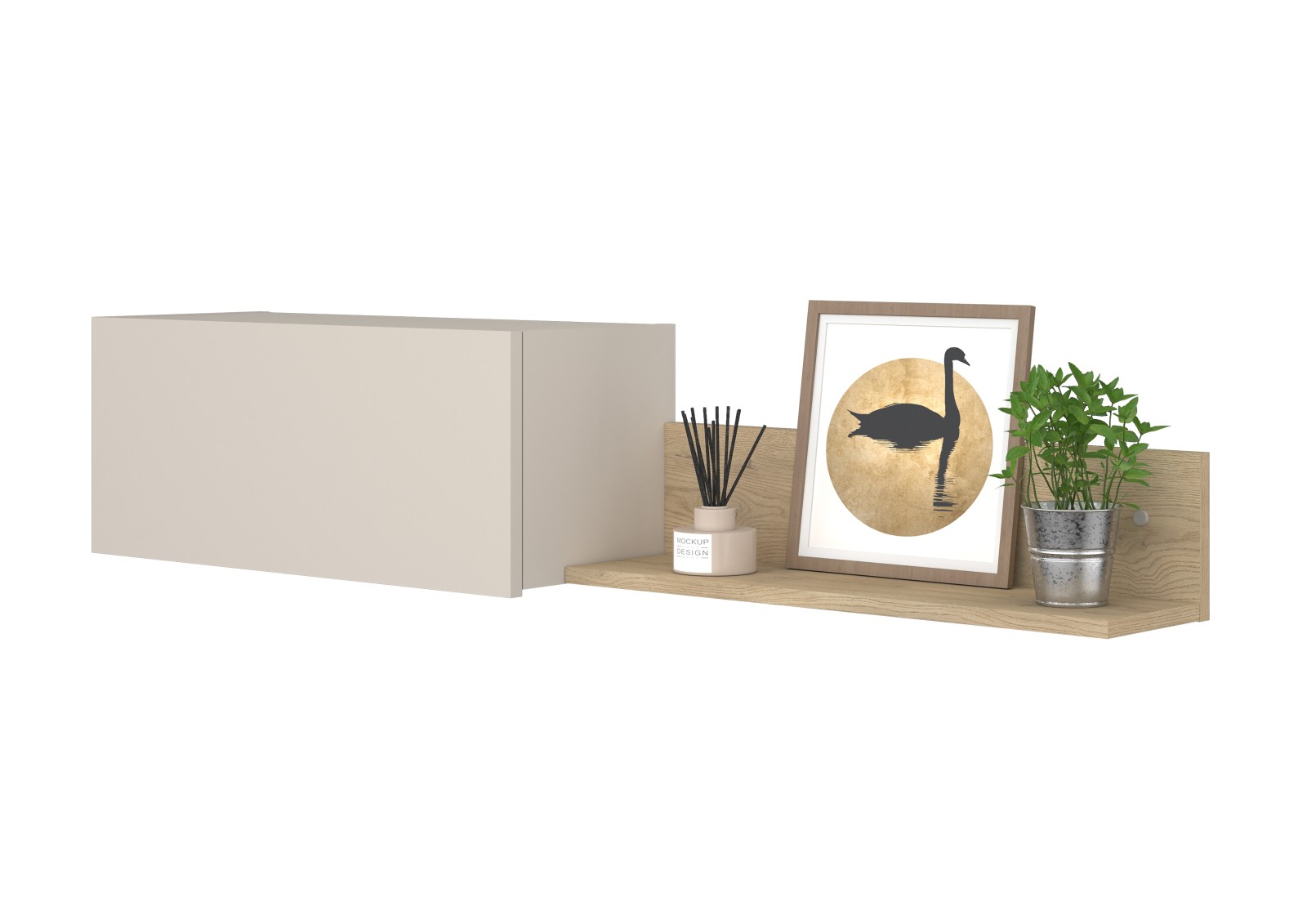 Wall shelf with cabinet Cosmit 2
