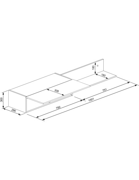 Wall shelf with cabinet Cosmit 2