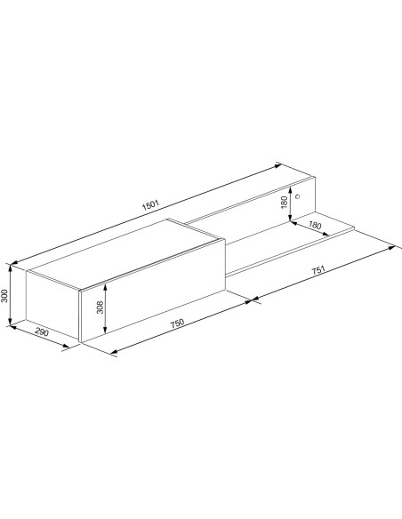 Wall shelf with cabinet Cosmit 2