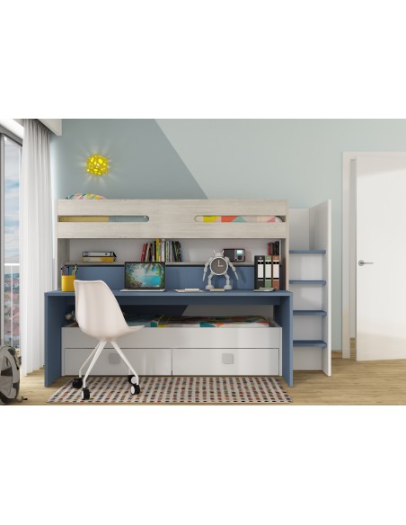 Bunk bed 90x200cm with desk and drawers Bo10