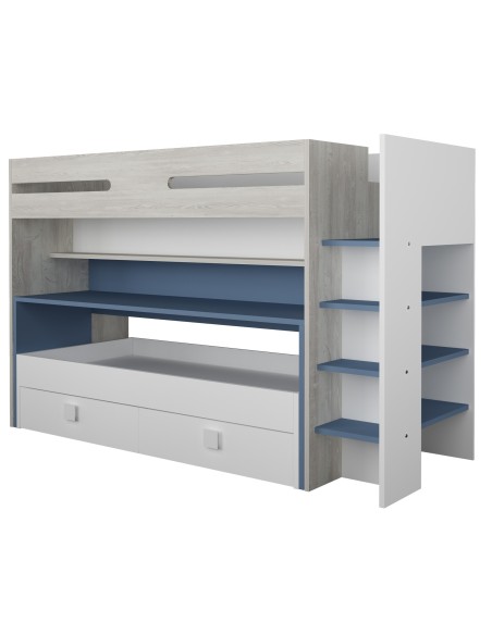 Bunk bed 90x200cm with desk and drawers Bo10