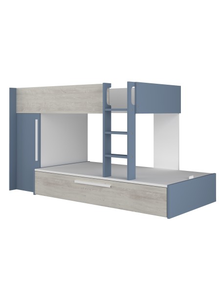 Bunkbed 90x200cm with wardrobe and pull-out bed 4.0