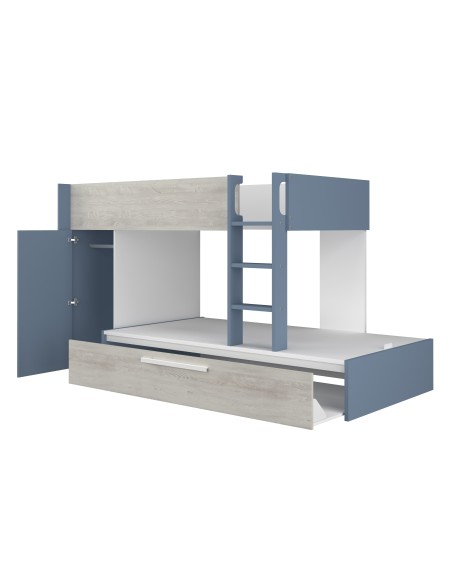 Bunkbed 90x200cm with wardrobe and pull-out bed 4.0