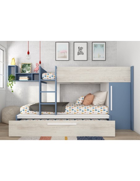 Litera 90x200cm con armario y cama extraíble 4.0