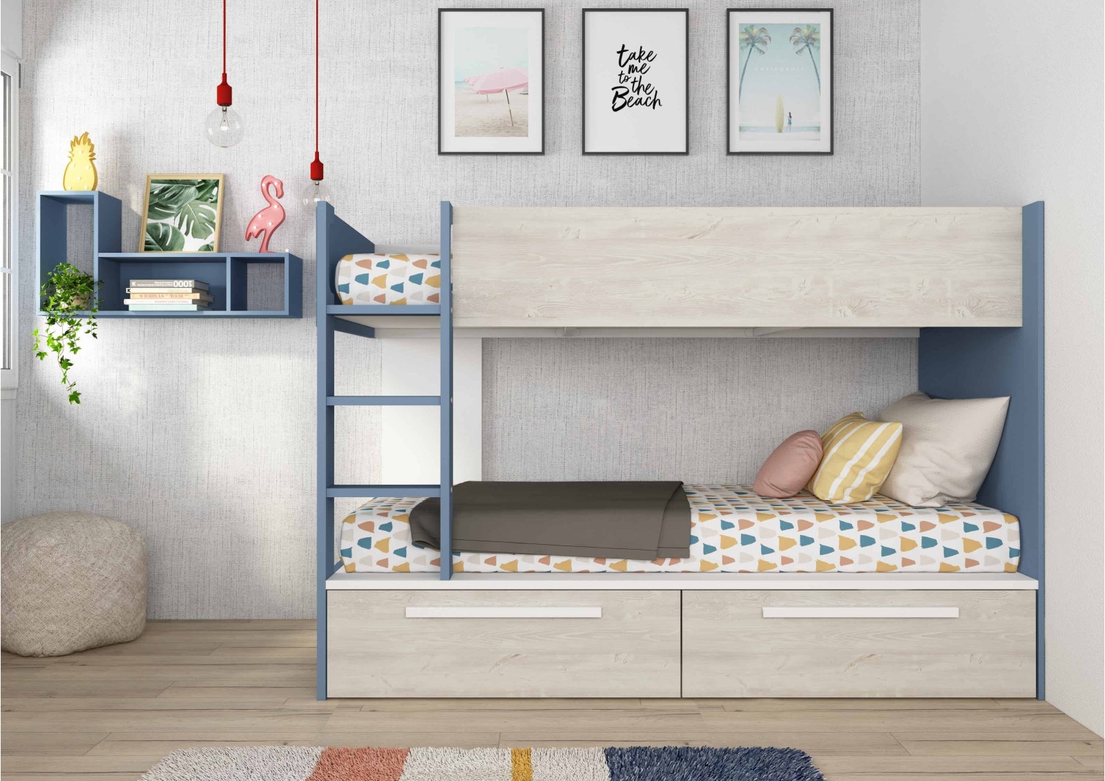 Bunkbed 90x200cm with drawers 4.1